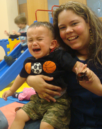 Nathan with teacher